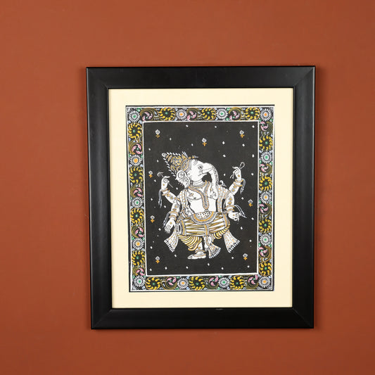 Lord Ganesha Dancing With Dhol Painting