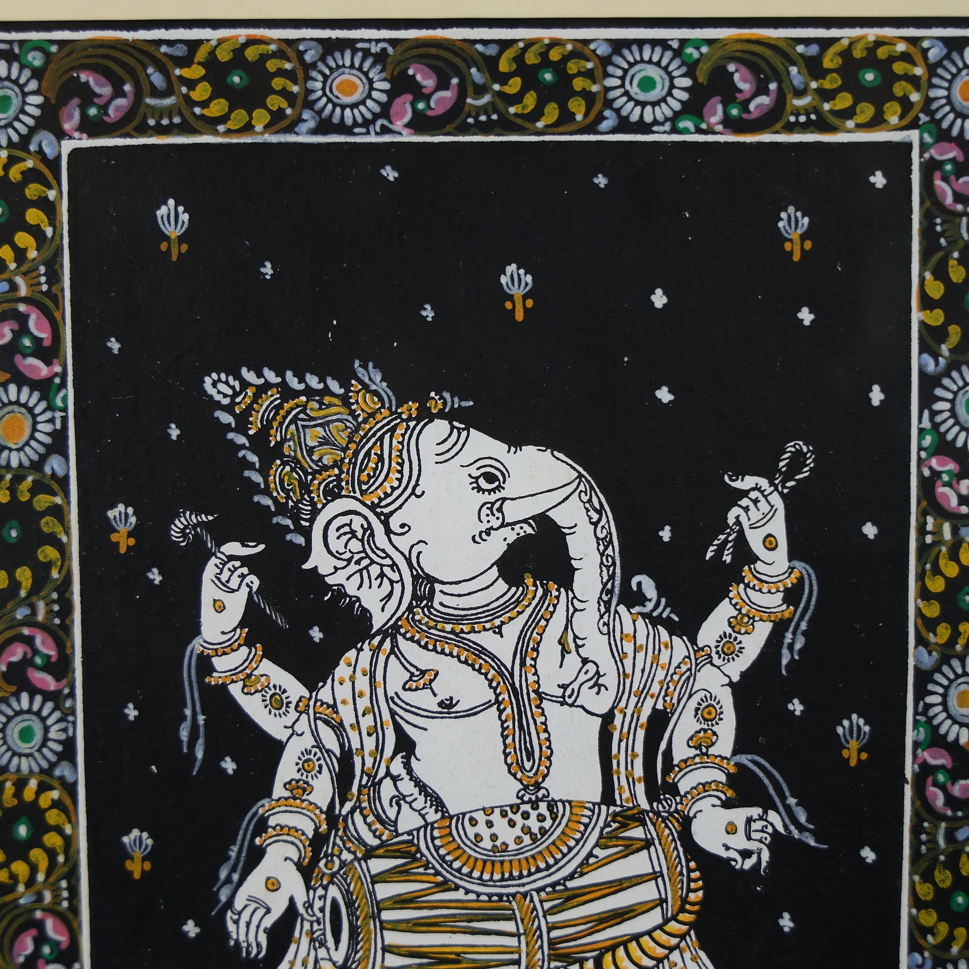 Lord Ganesha Dancing With Dhol Painting