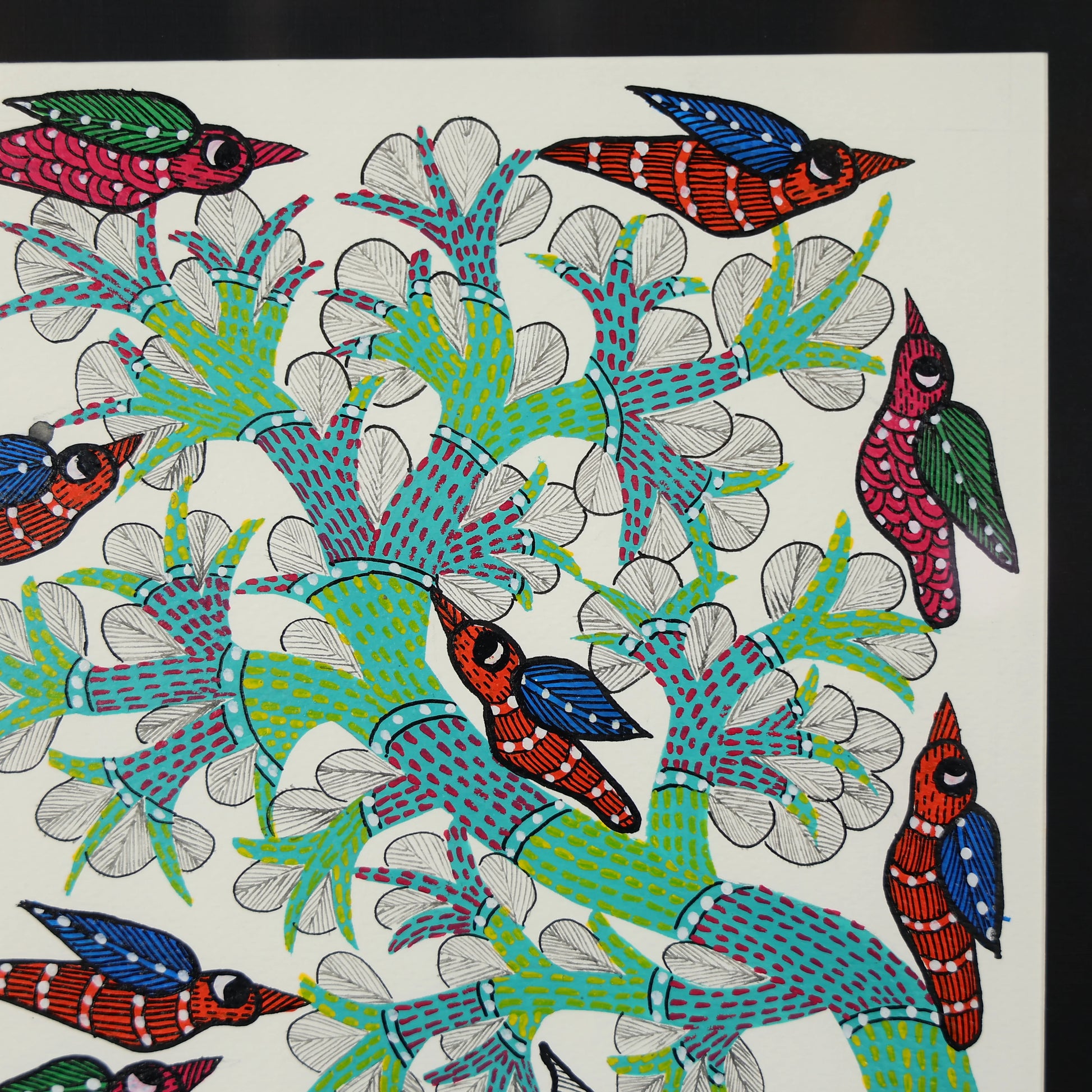 Traditional Wall Art Of Flock Of Birds On A Tree