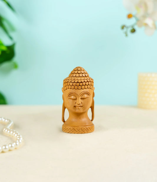 Kadam Wood Carved Lord Buddha Table Decor