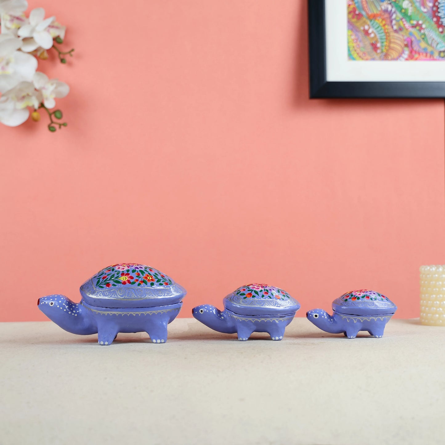 Paper Mache Crafted & Handpainted Multipurpose Box