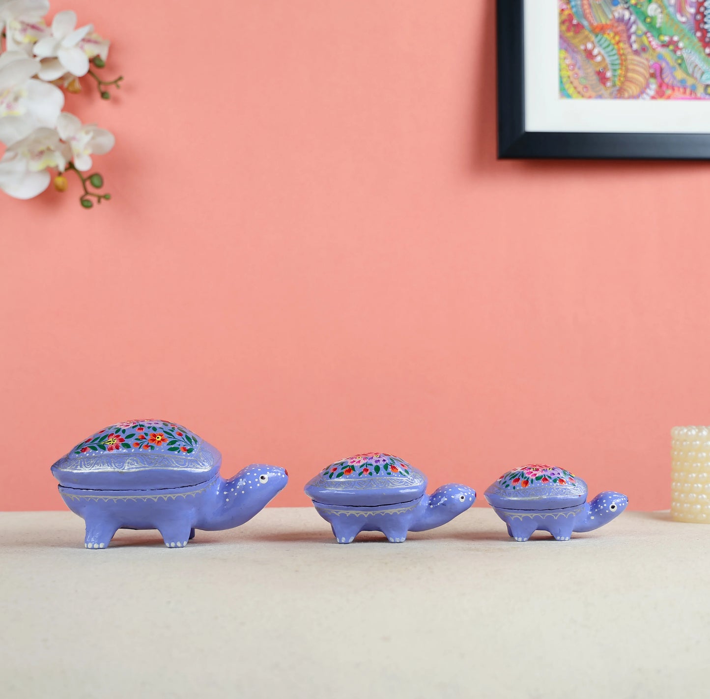 Paper Mache Crafted & Handpainted Multipurpose Box