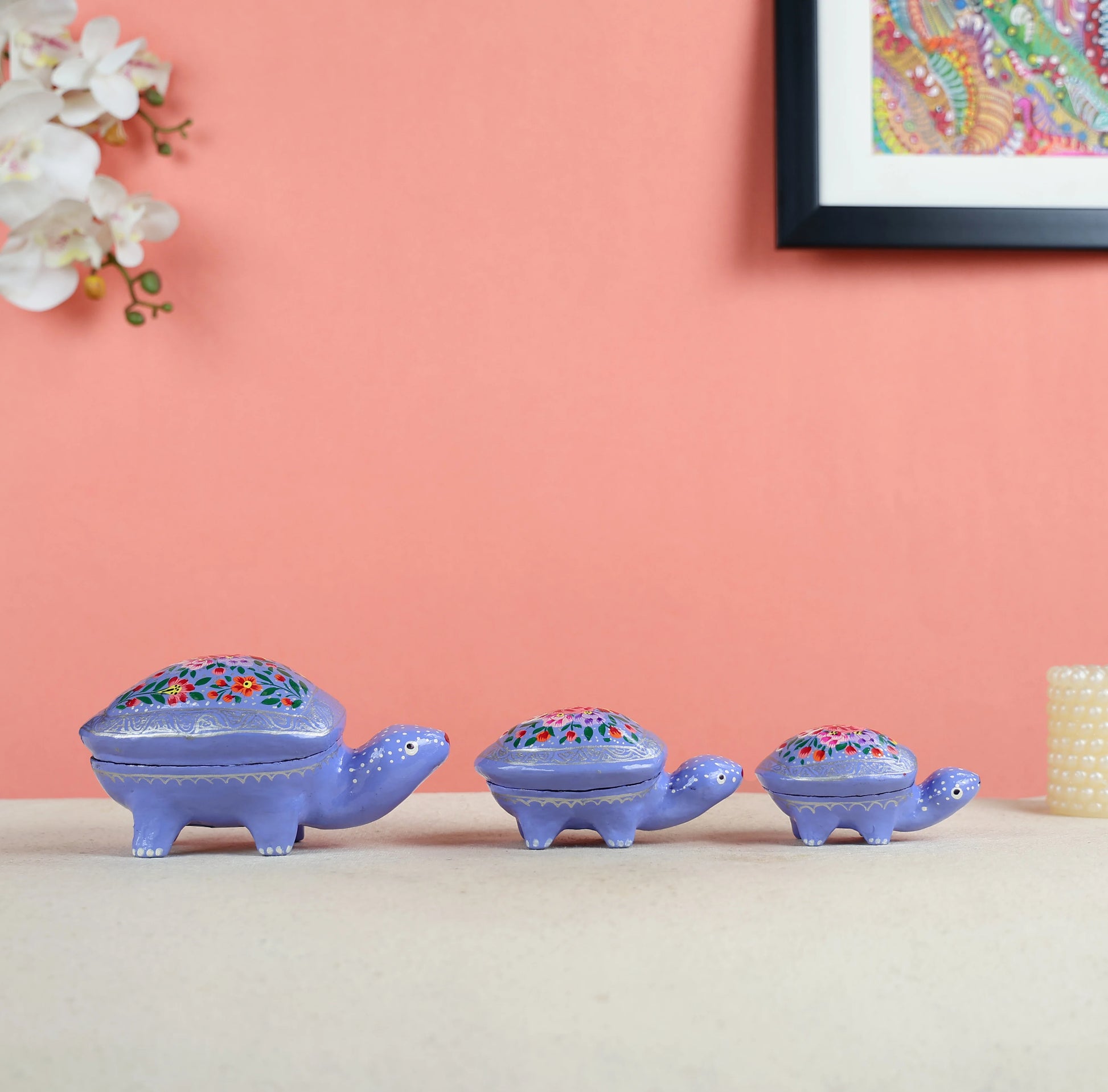 Paper Mache Crafted & Handpainted Multipurpose Box