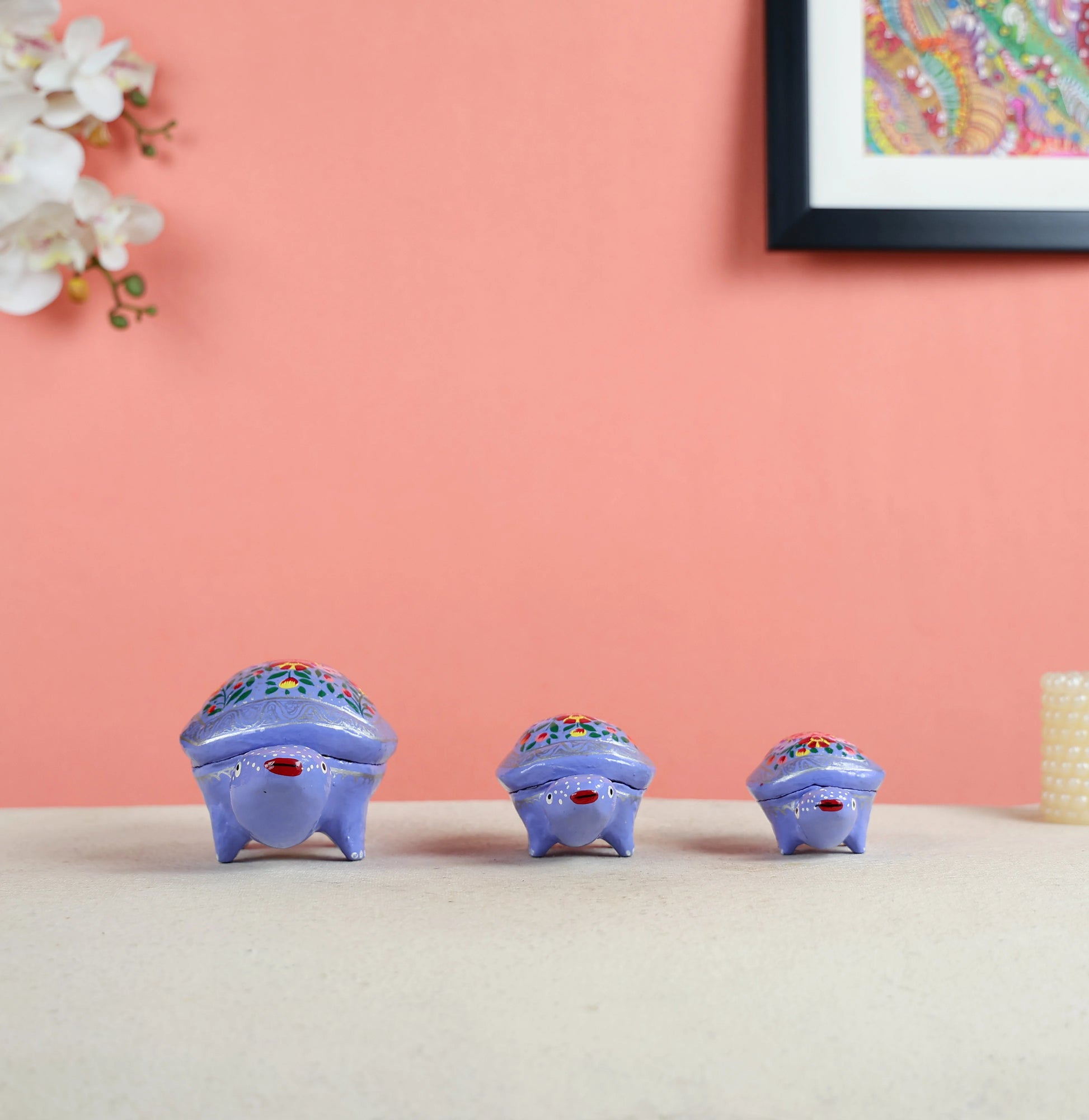 Paper Mache Crafted & Handpainted Multipurpose Box