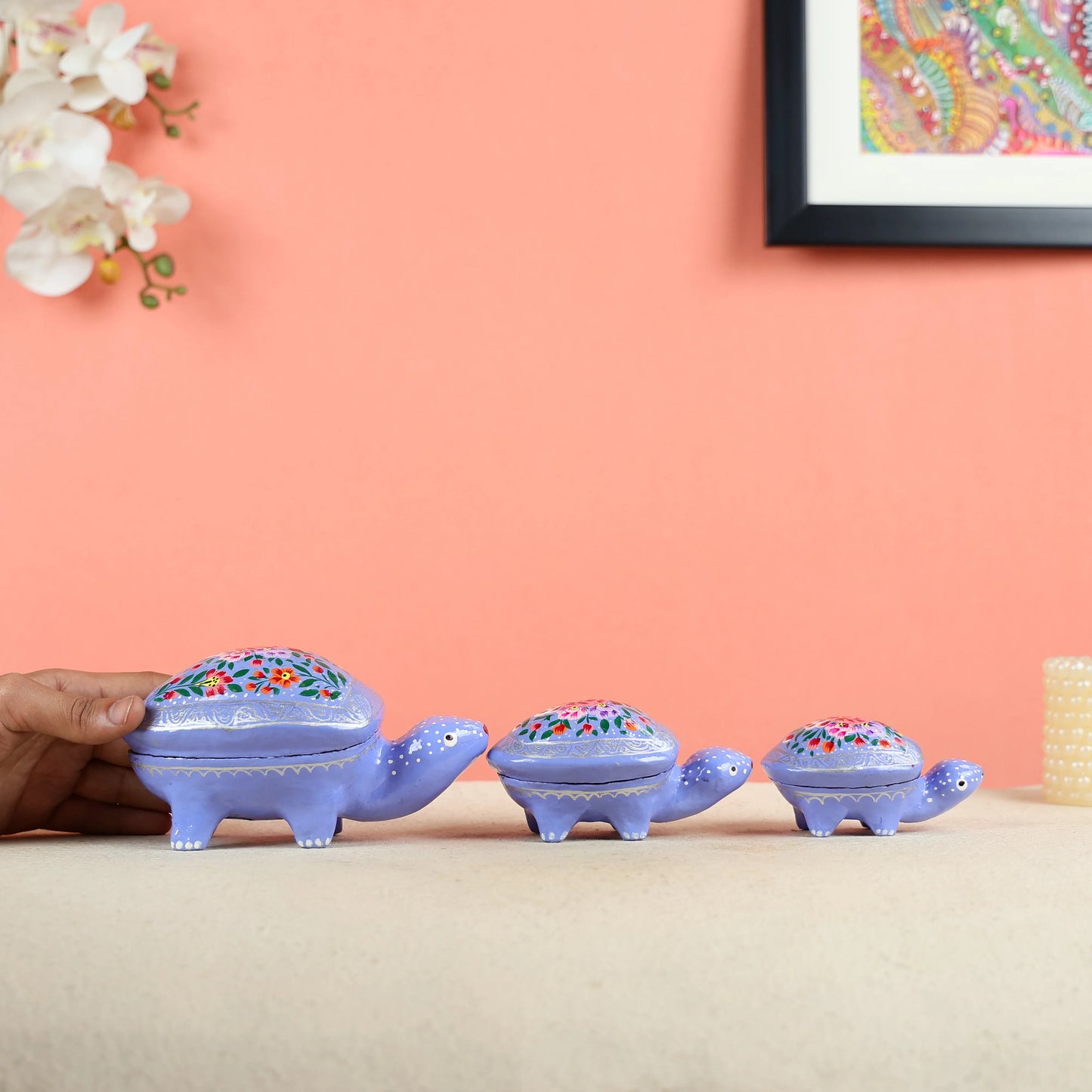 Paper Mache Crafted & Handpainted Multipurpose Box