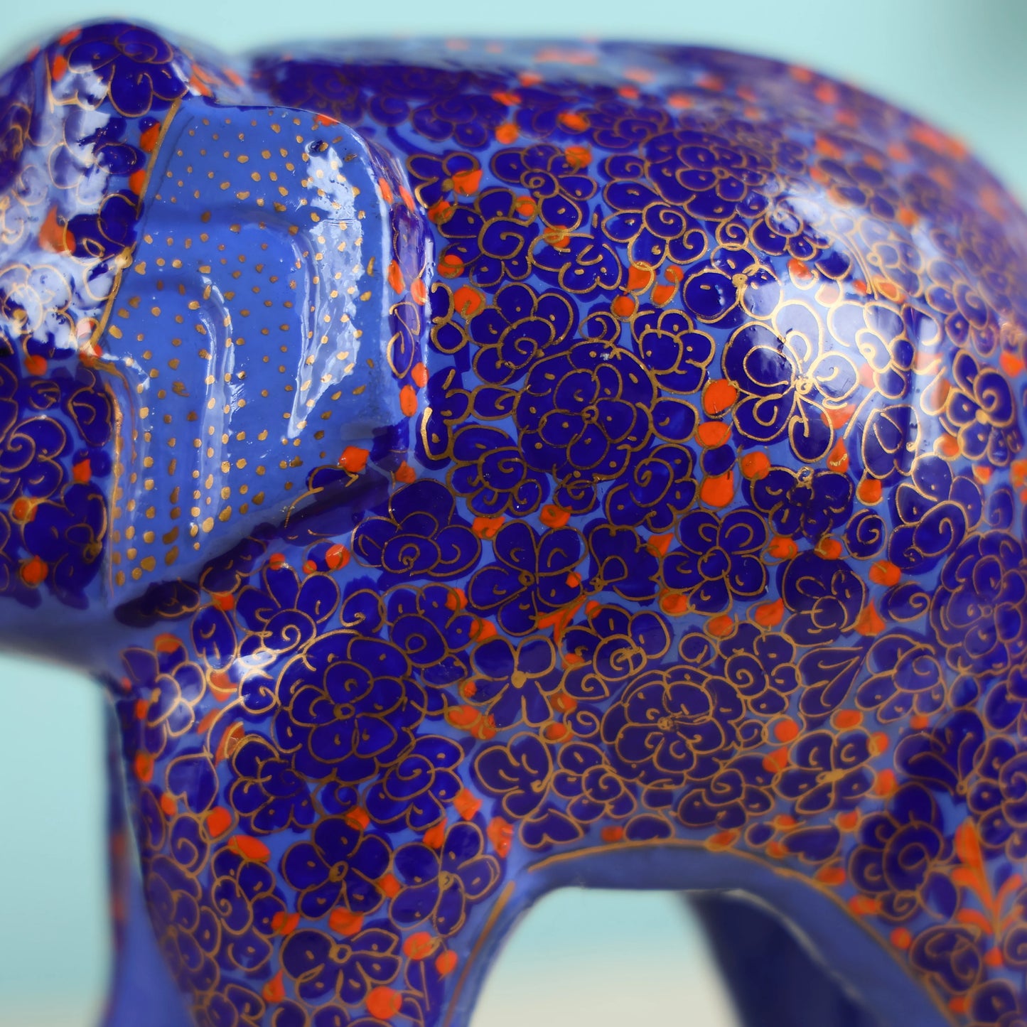 Paper Mache Crafted & Handpainted Elephant Table Decor