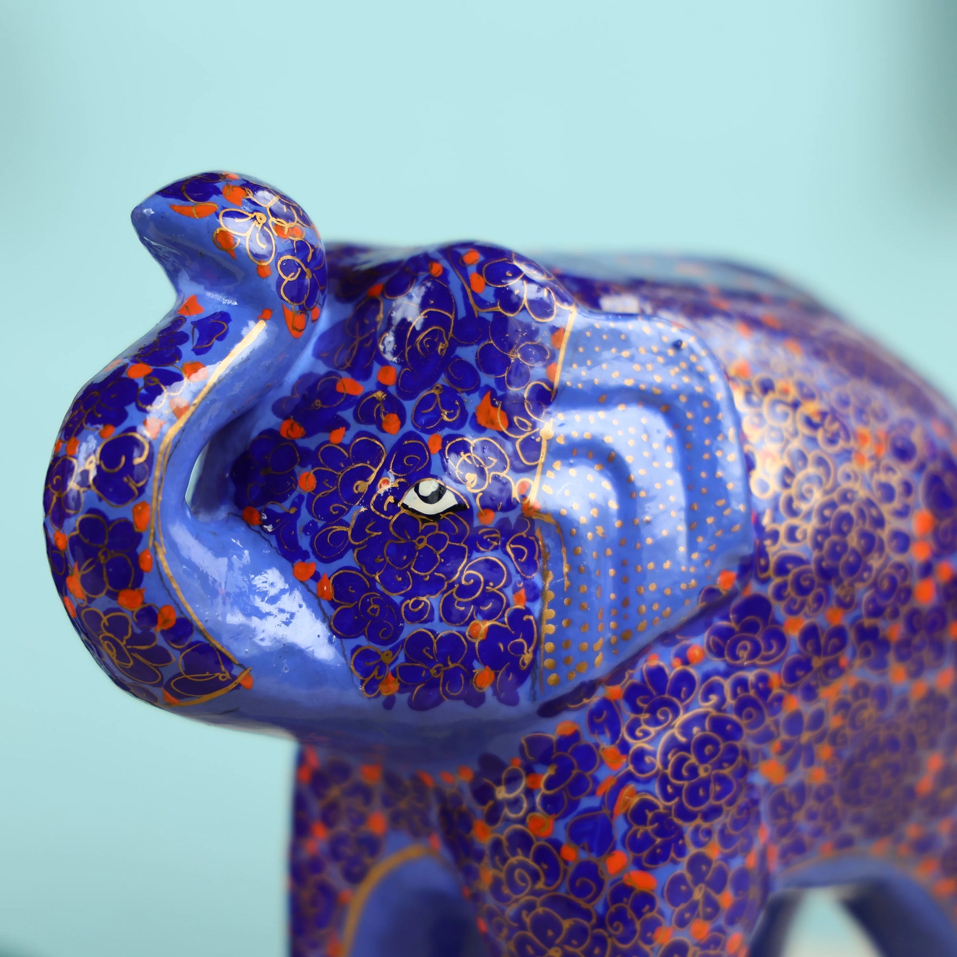 Paper Mache Crafted & Handpainted Elephant Table Decor