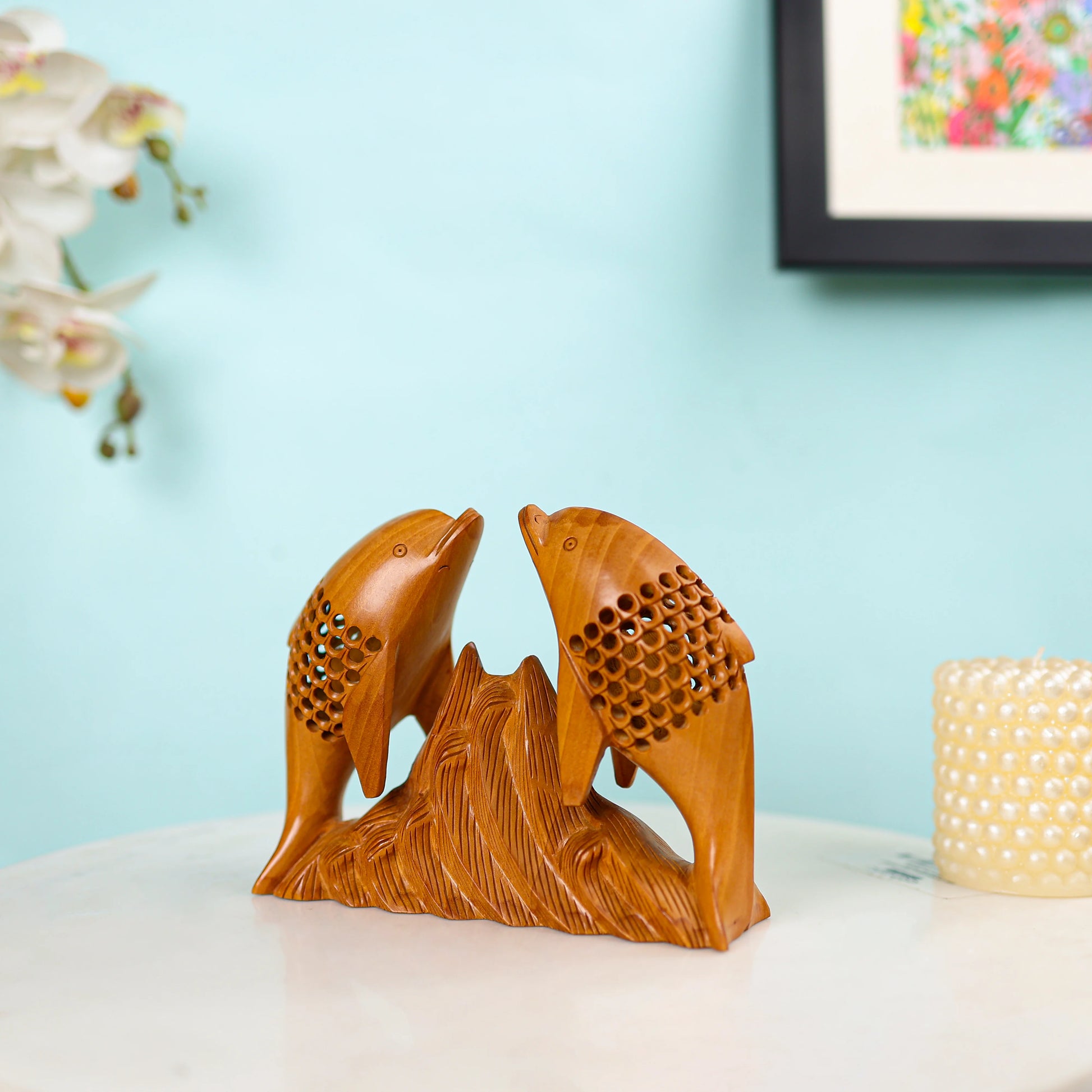 Kadam_Wood_Undercut_Fine_Dolphin_Famiy_Table_Decor_-_2