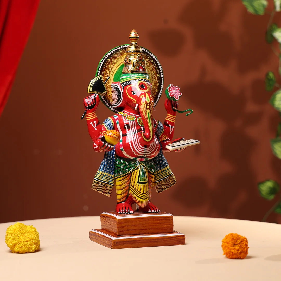 LacquerWoodenHandpaintedLordGanesha_5