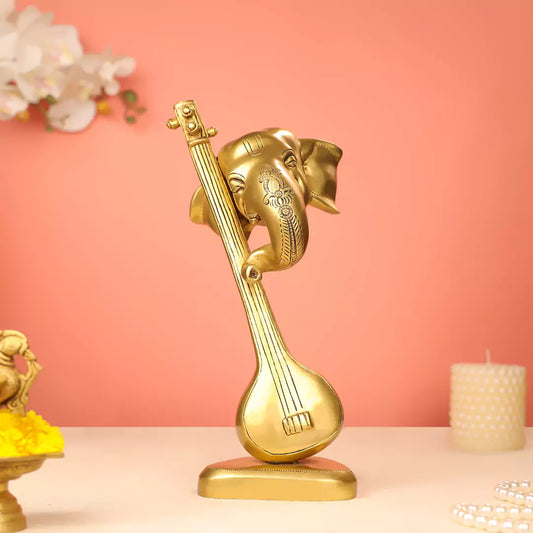 Lord_Ganesh_Mukh_With_Veena_Brass_Idol_1