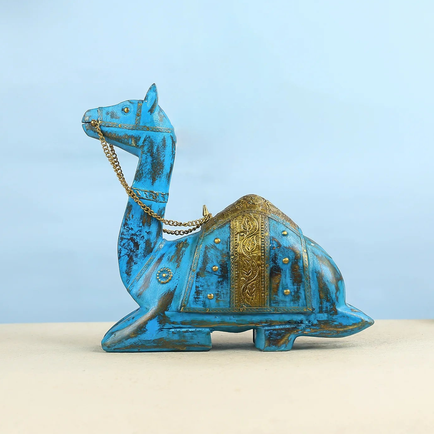 Royal Blue Handcrafted Camel