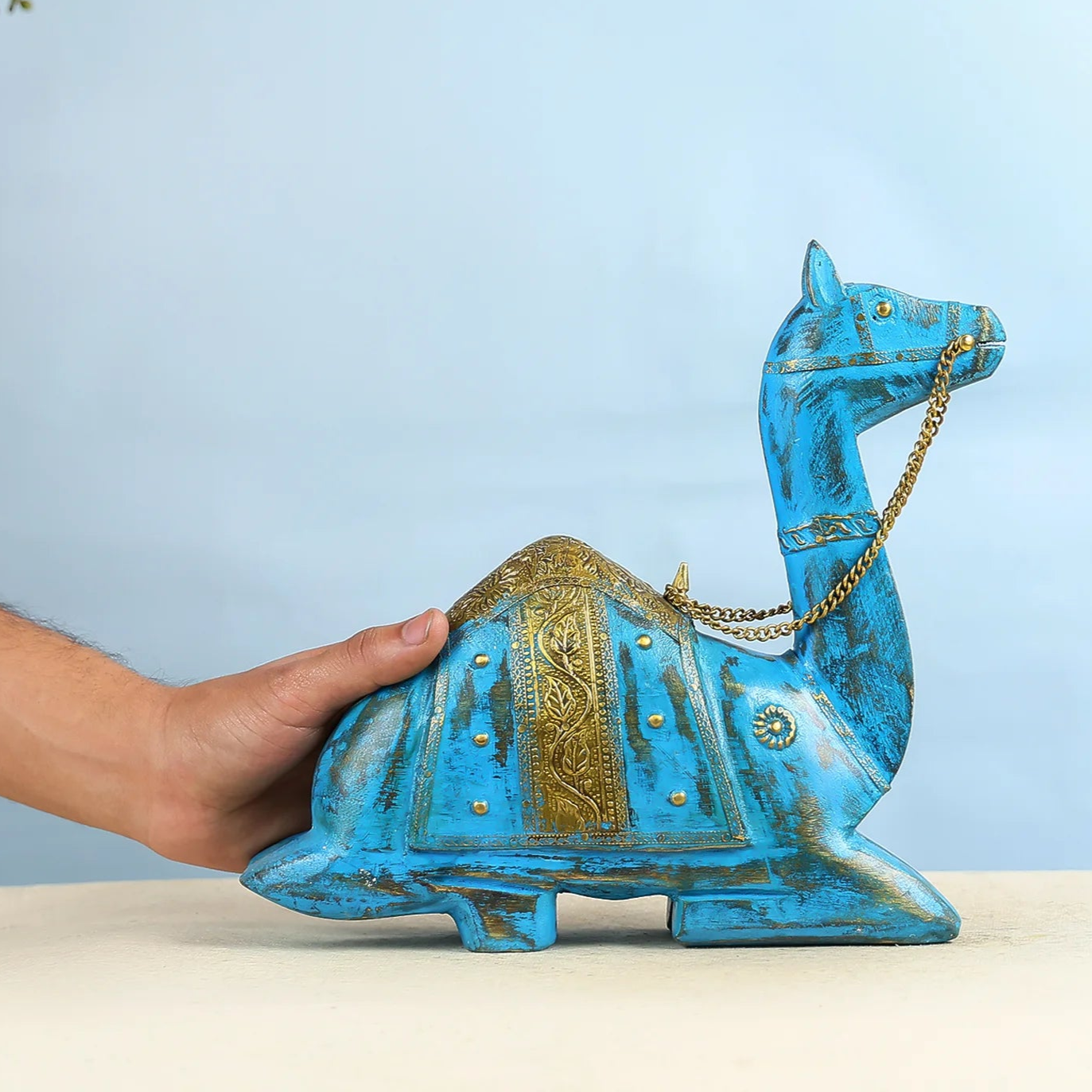 Royal Blue Handcrafted Camel