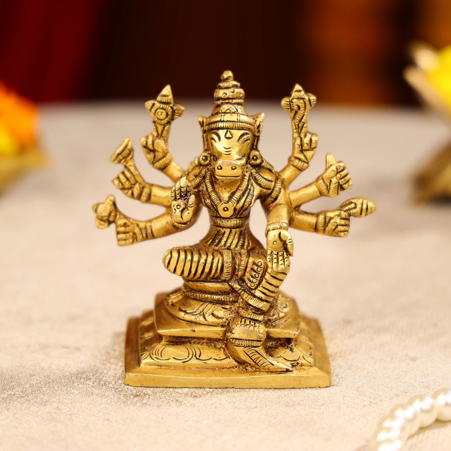 Brass Goddess Varahi Amman Idol