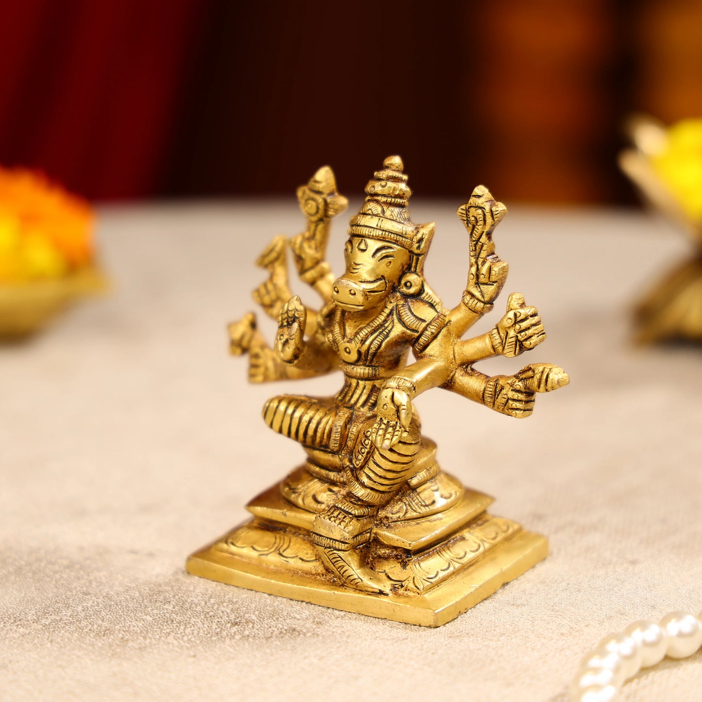 Brass Goddess Varahi Amman Idol