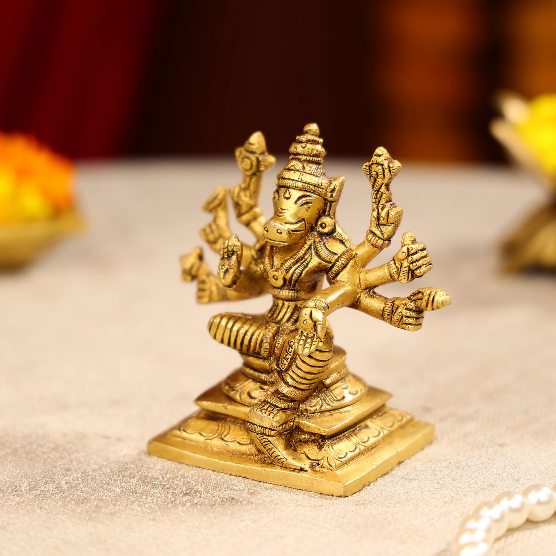 Brass Goddess Varahi Amman Idol