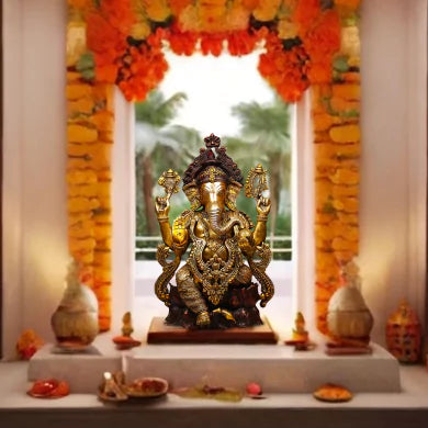 Brass ganesha idols