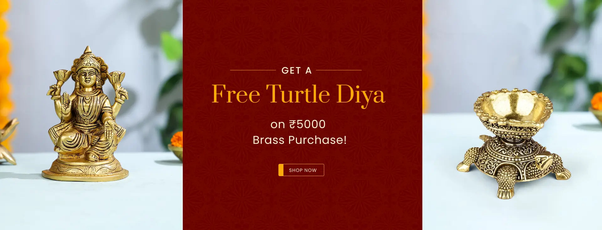 Get a Turtle Diya for free on ₹5000 Brass Purchase - Ethnic India