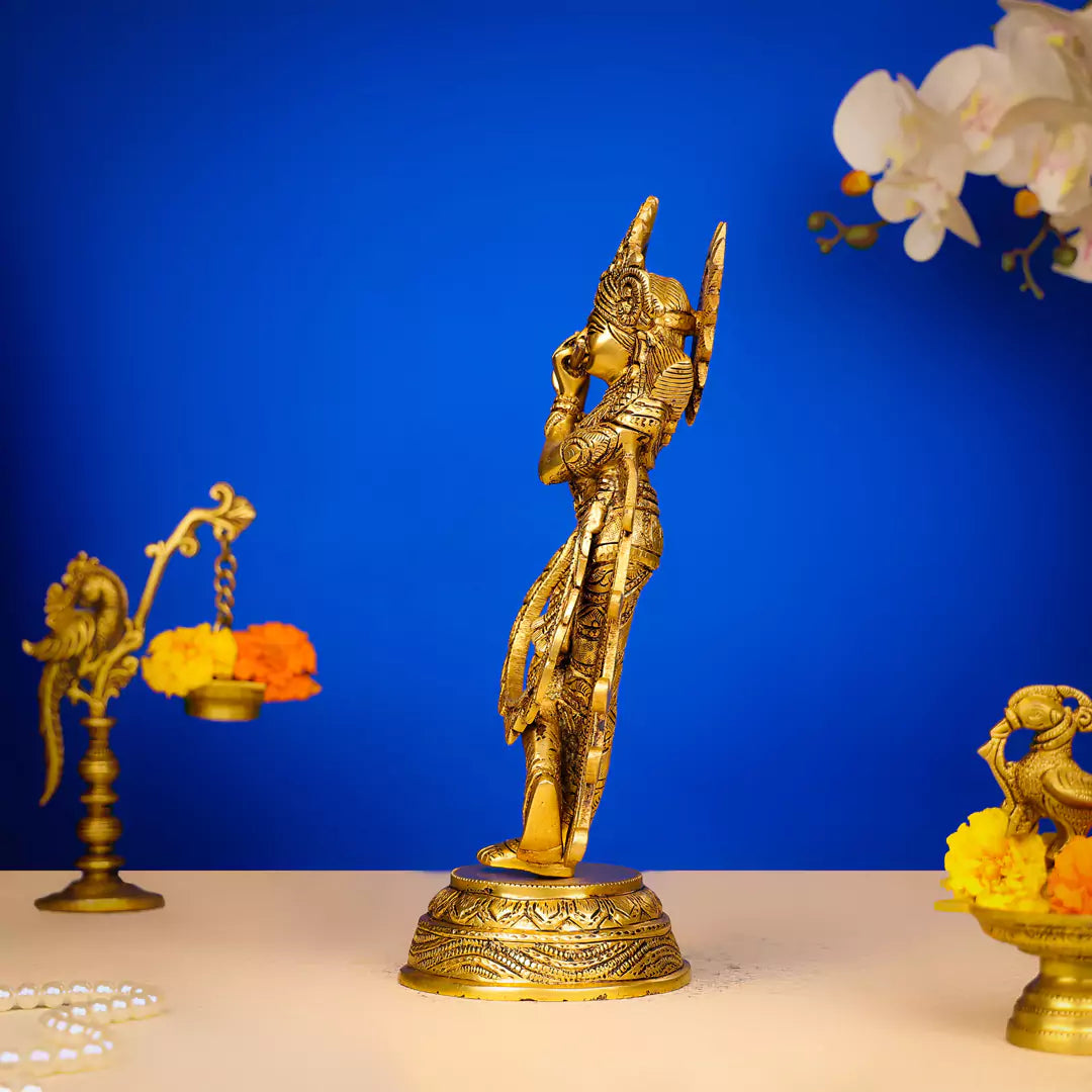 Brass krishna Murli Statue