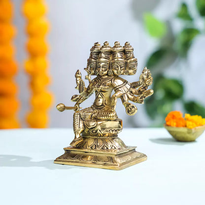 Goddess Gayatri Brass Idol