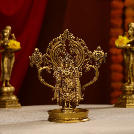 Super Fine Brass Tirupati Balaji Venkateshwara Idol