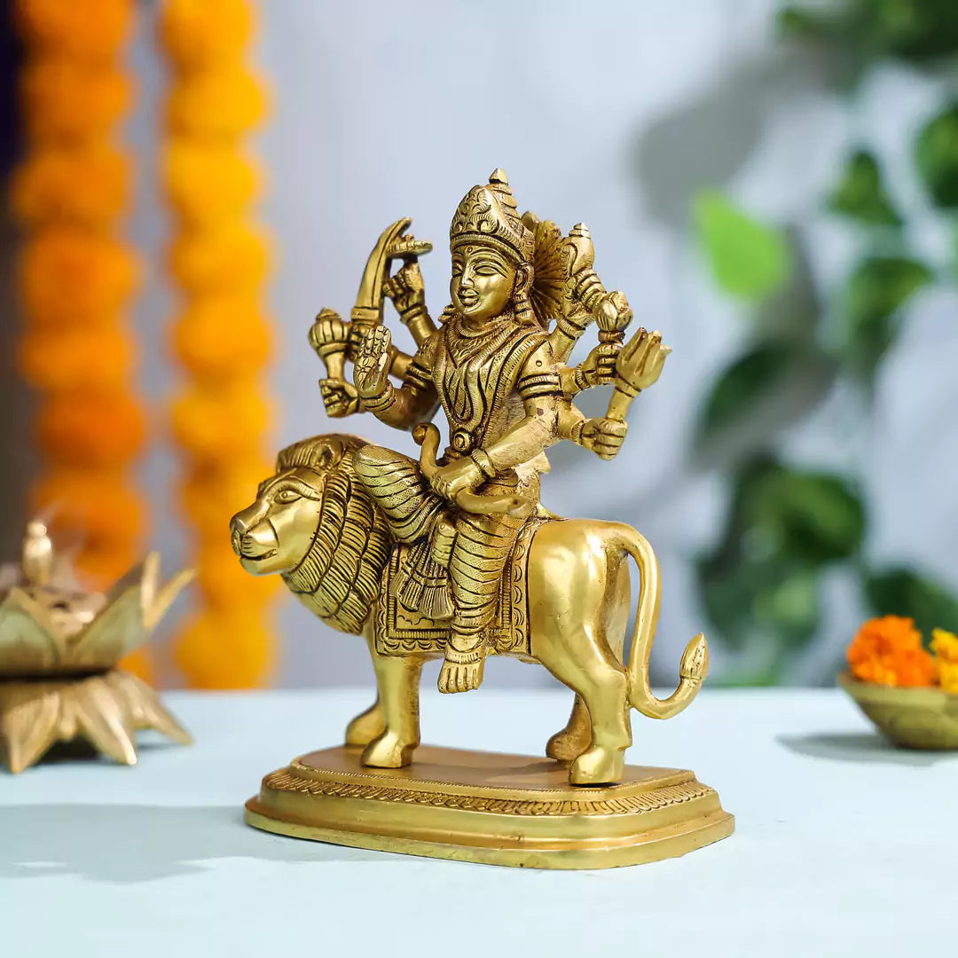 Brass Maa Durga Idol