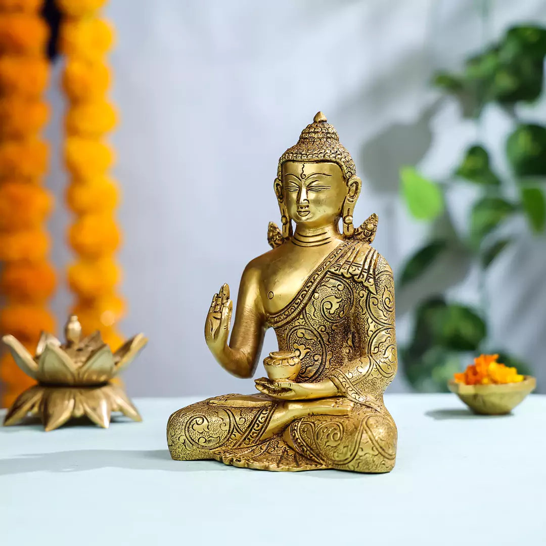 Brass Lord Buddha Statue