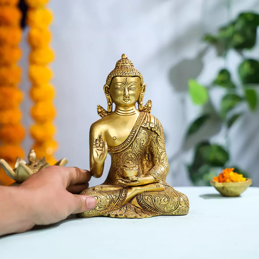 Brass Lord Buddha Statue