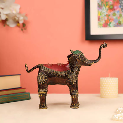 Brass Dhokra Elephant Statue