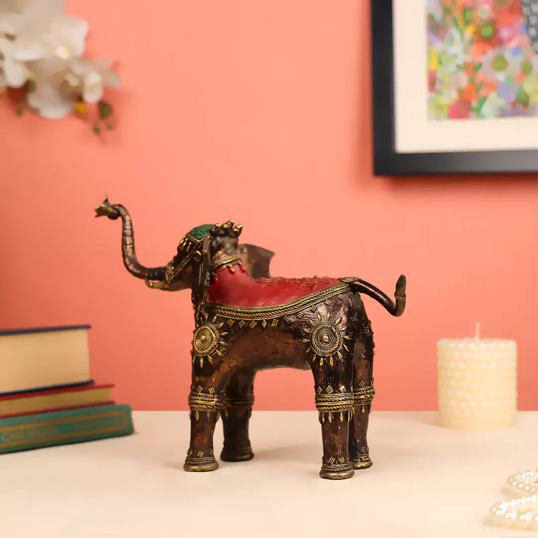 Brass Dhokra Elephant Statue