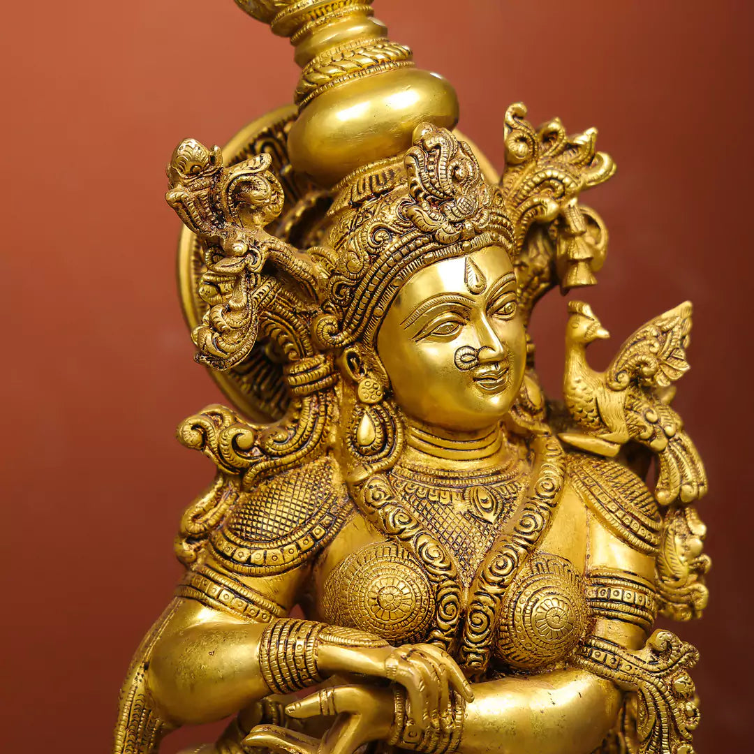 Brass Idol Of Lord Krishna And Shree Radha