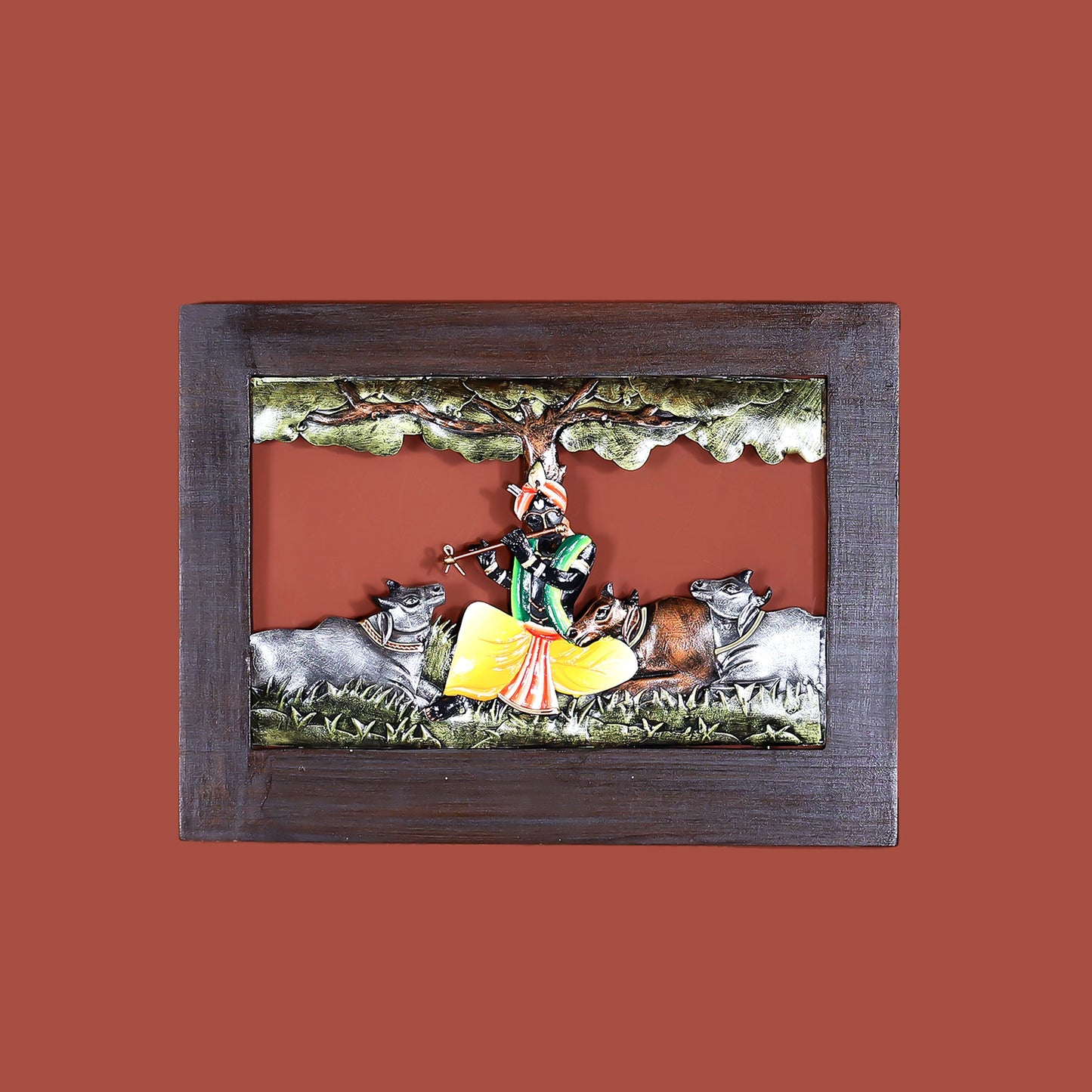 Serene Krishna Flute Wall Art