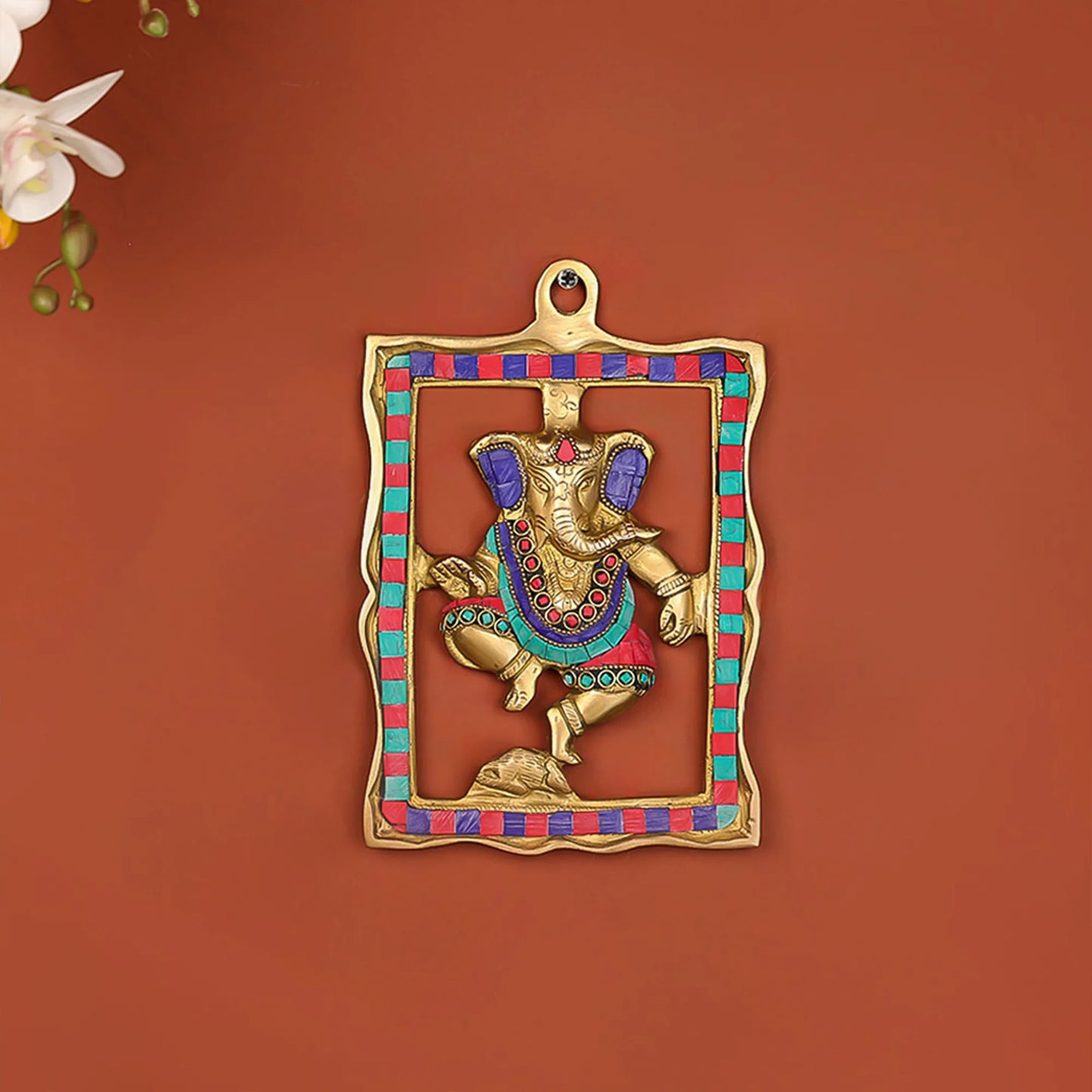 Ethnic India Wall Hanging Ganesh Plate