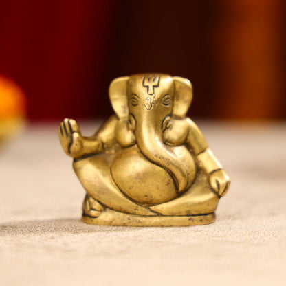 2" Brass Modern Lord Ganesha Idol