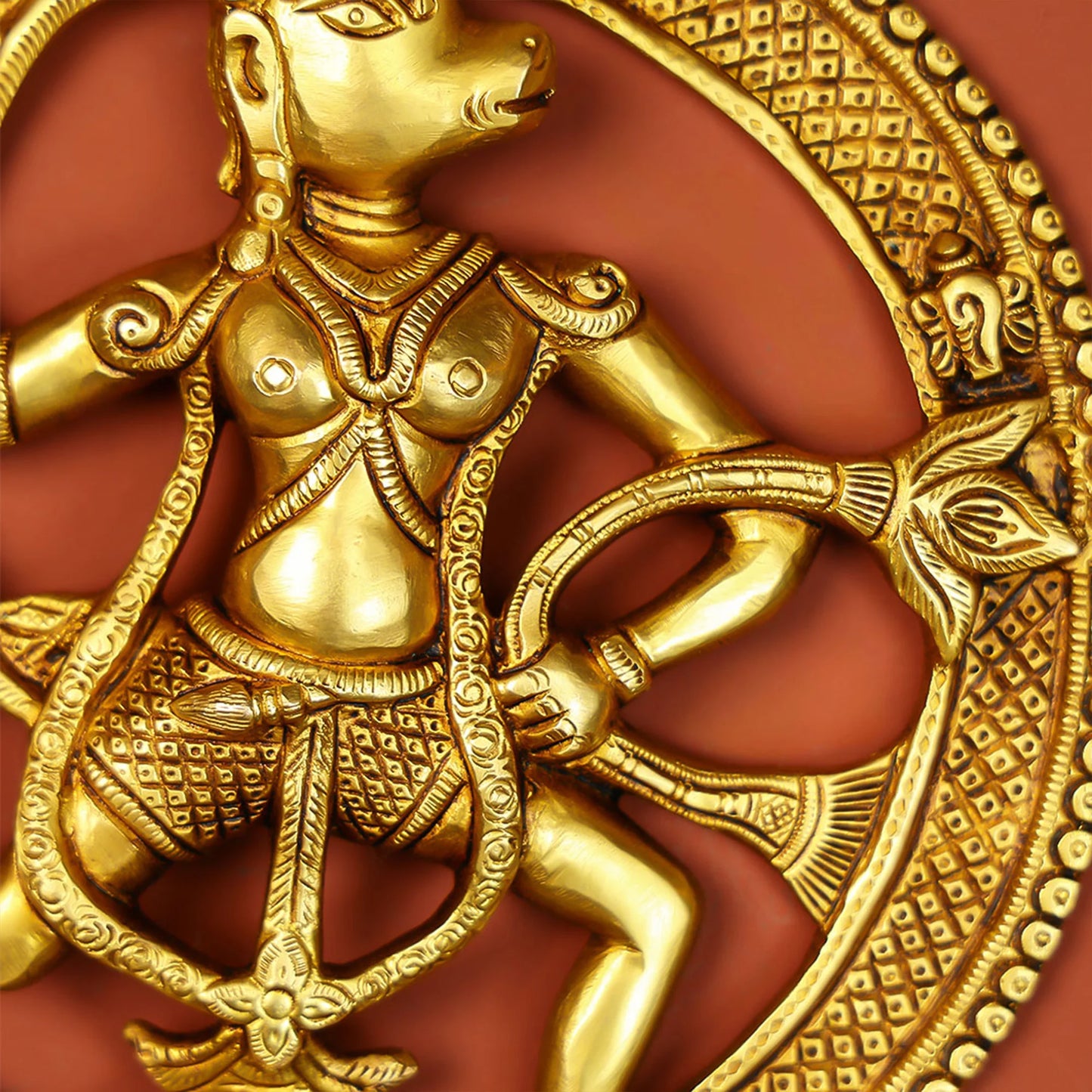 Brass Hanuman Wall Hanging