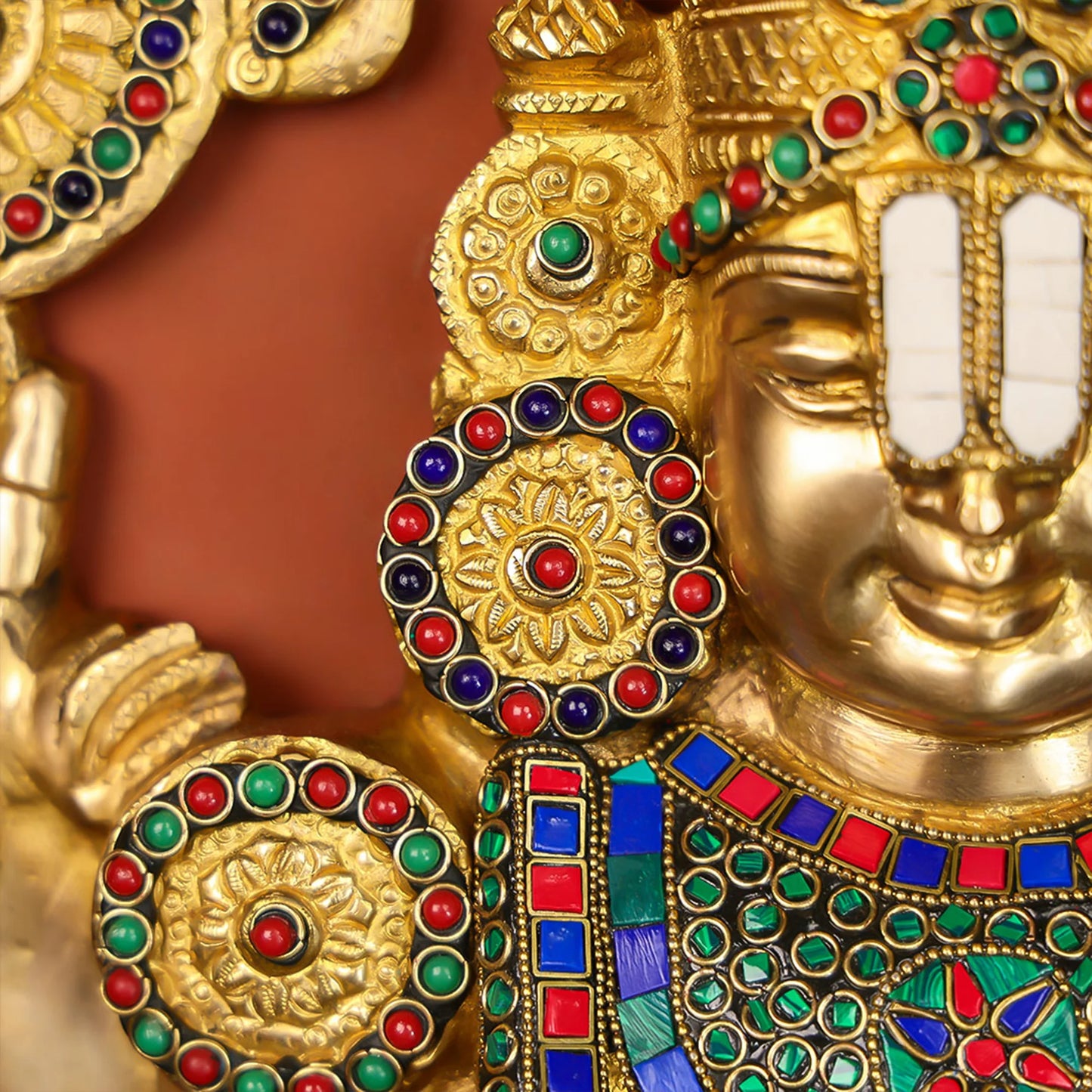 Brass wall art of Lord Venkateswara (Tirupati Balaji)