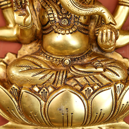 Brass Ganesha Lakshmi Wall Hanging Set