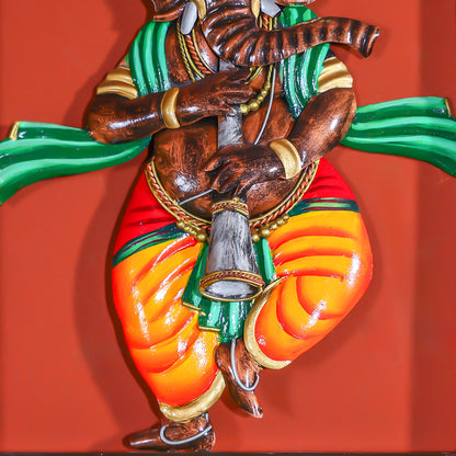 Hand Painted Iron Lord Ganesha Wall Art