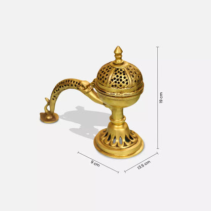 5" Brass Handle Incense Holder Loban Dhoop Dani