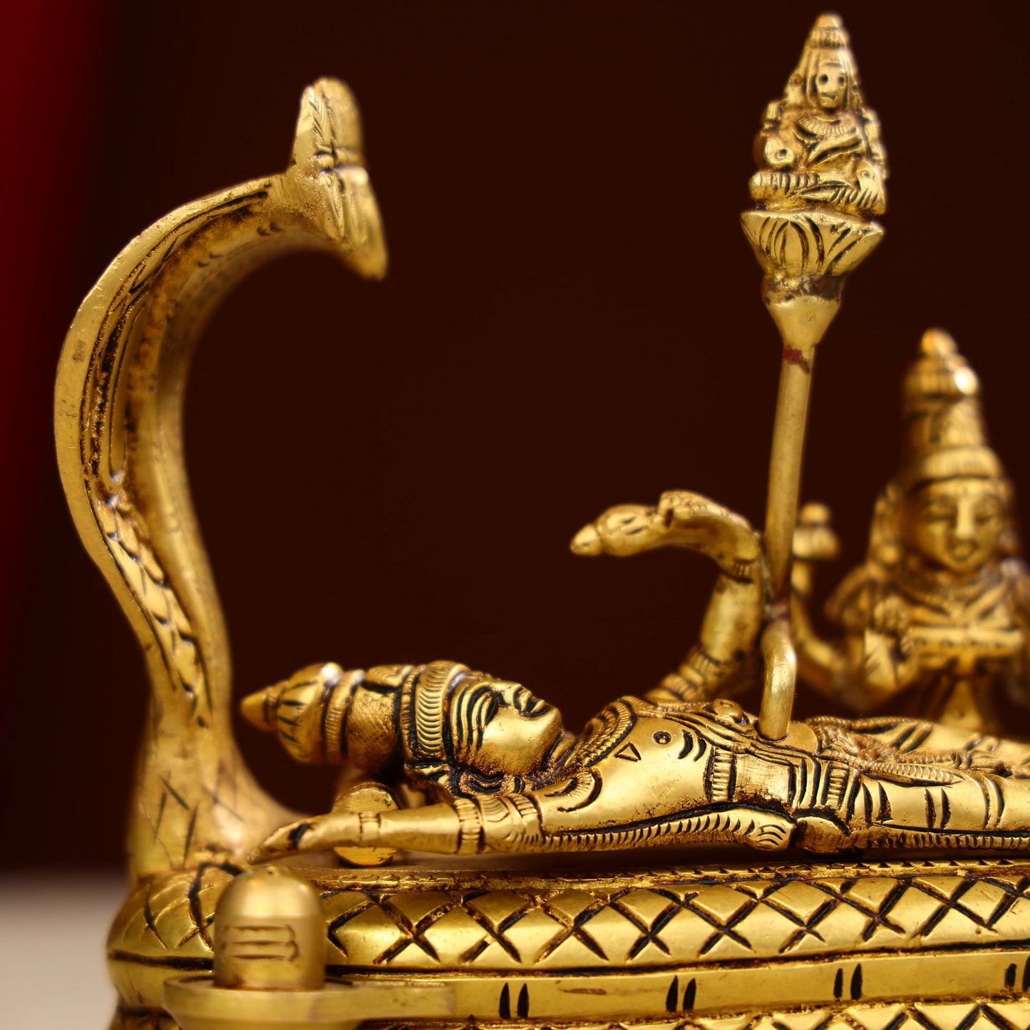 5.5" Super Fine Brass Lord Padmanabh Swamy Idol