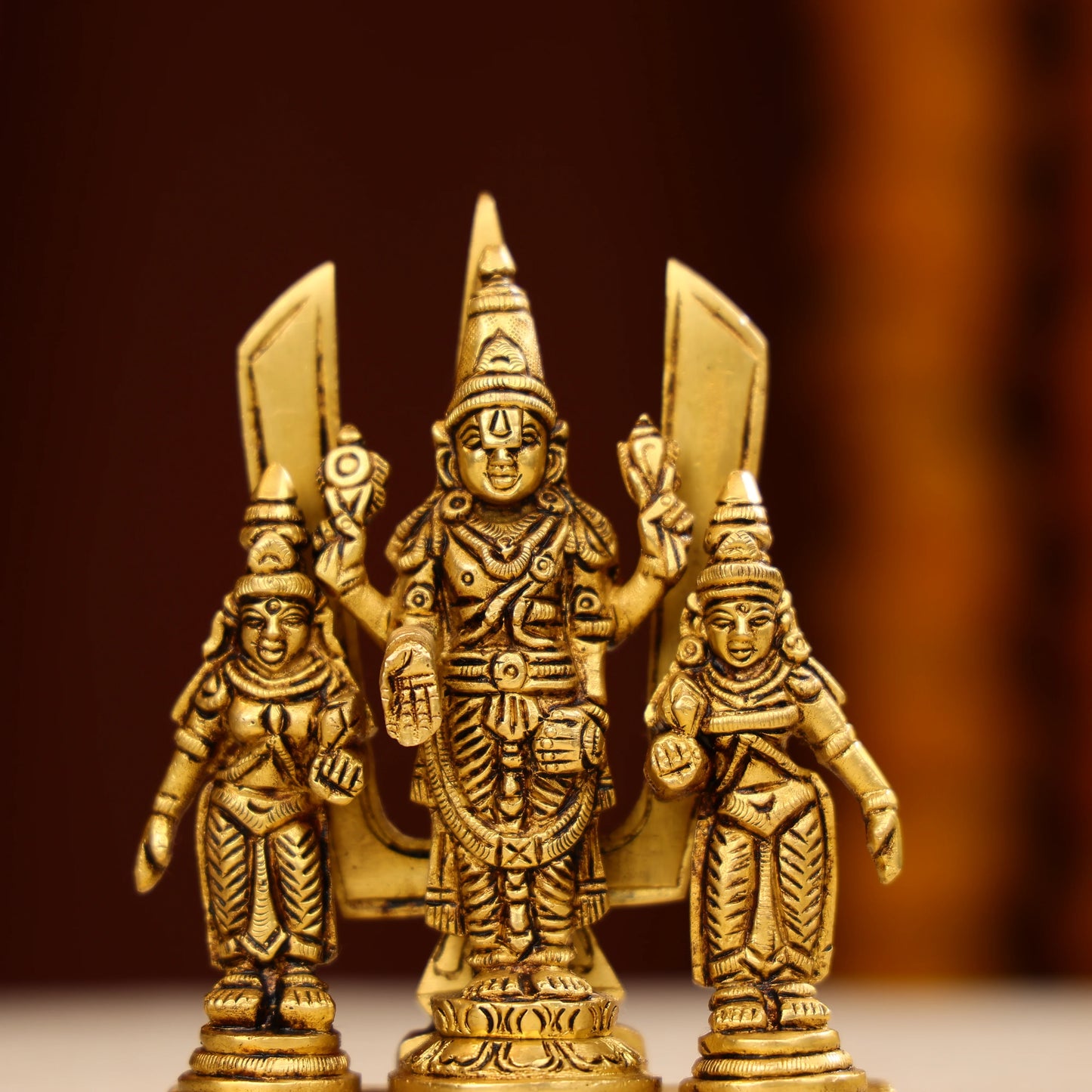 5" Super Fine Brass Naman Balaji With Ali Bali Idol on Single Panel