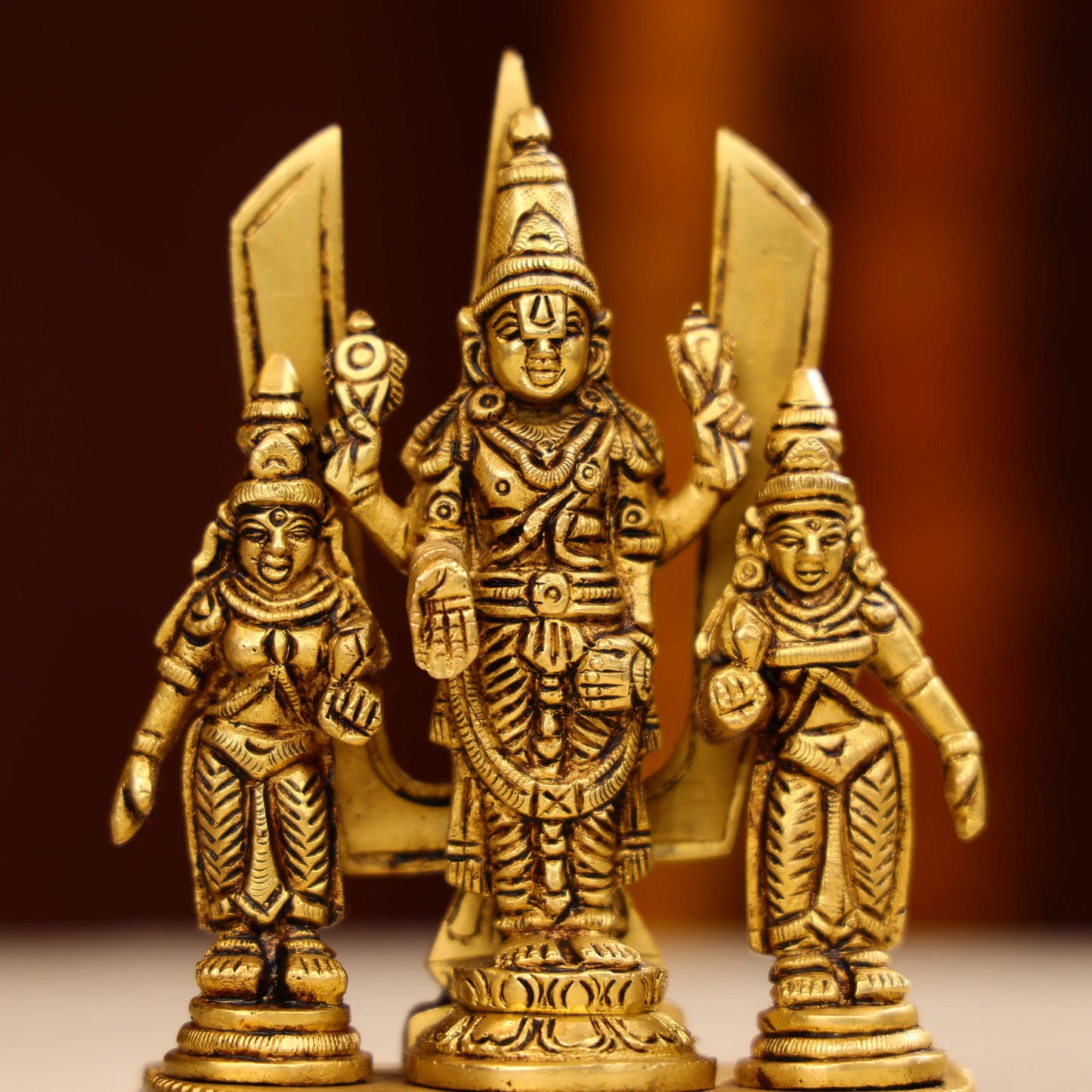 5" Super Fine Brass Naman Balaji With Ali Bali Idol on Single Panel