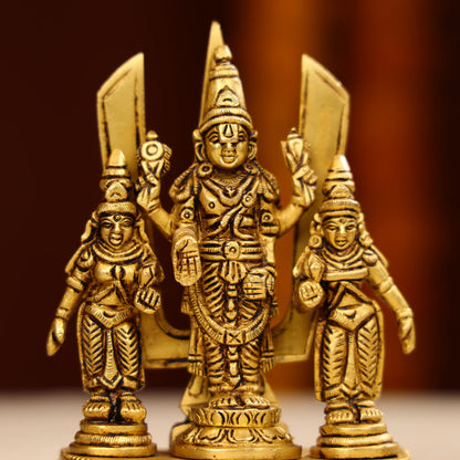 5" Super Fine Brass Naman Balaji With Ali Bali Idol on Single Panel