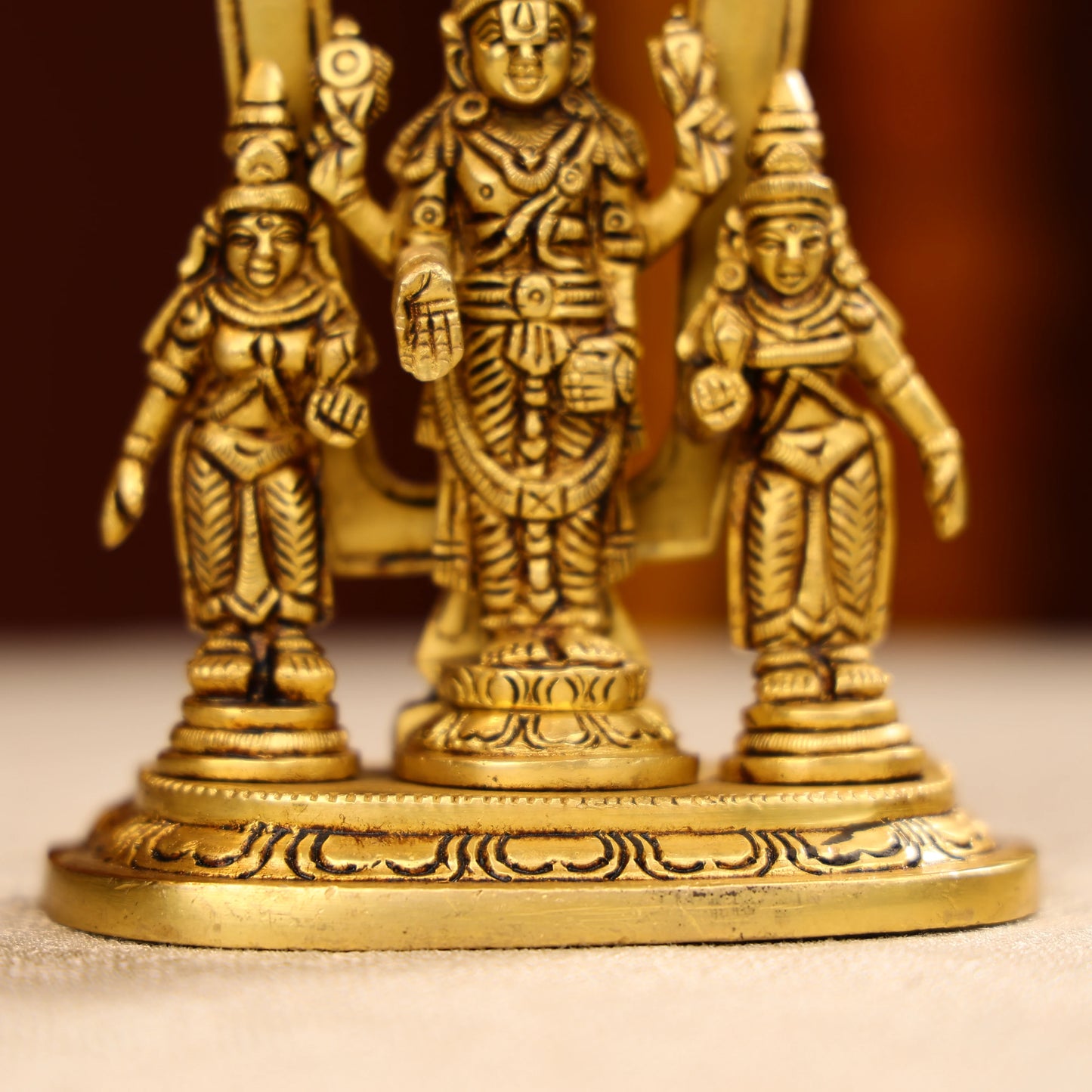 5" Super Fine Brass Naman Balaji With Ali Bali Idol on Single Panel