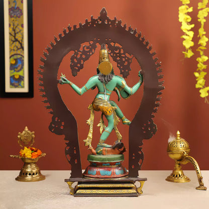 Multi-Colour Brass Nataraj Idol