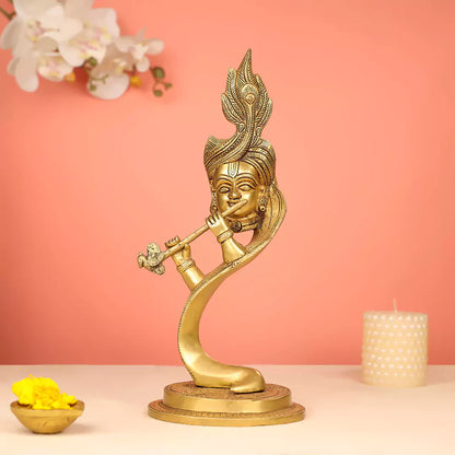 Lord Krishna brass Idol