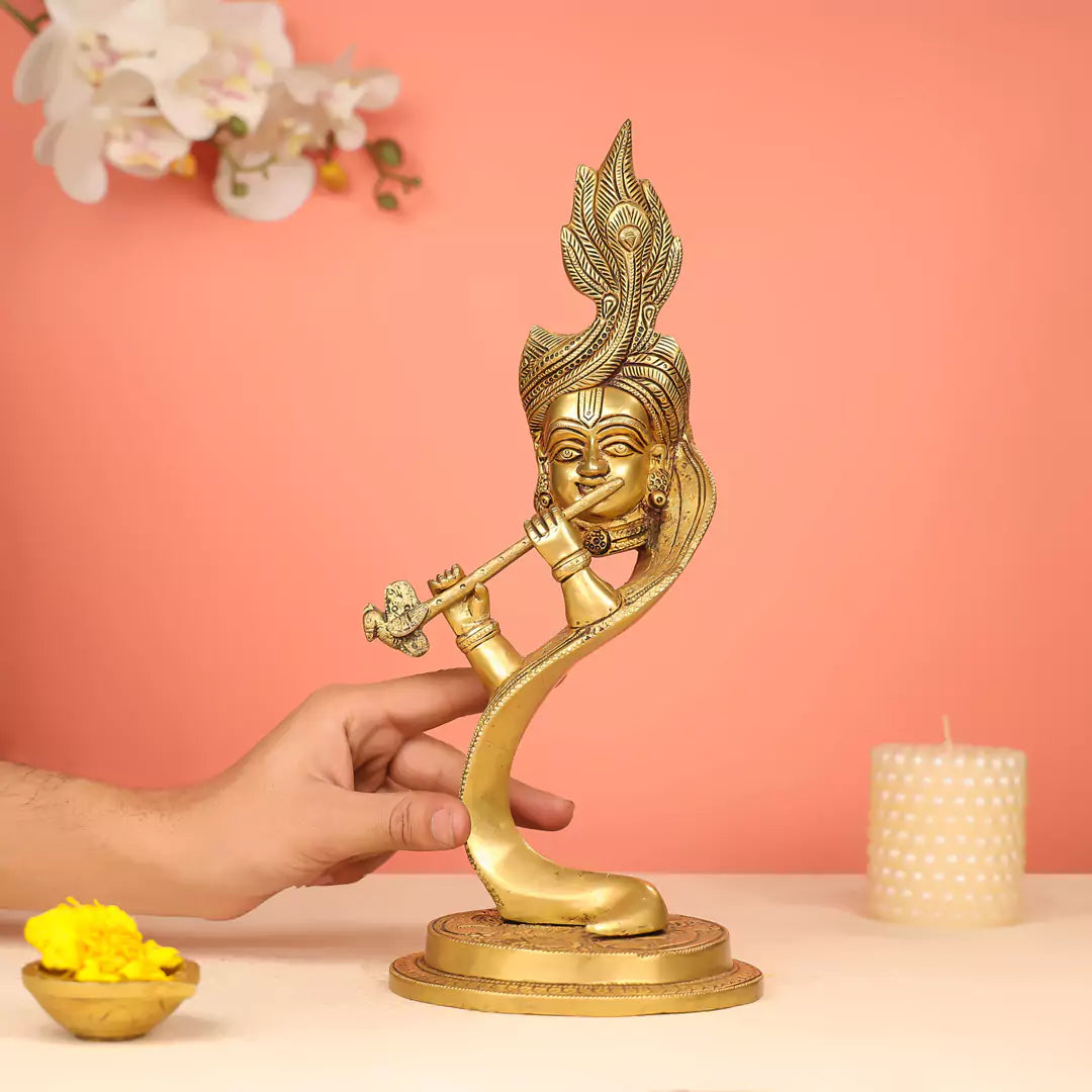 Lord Krishna brass Idol