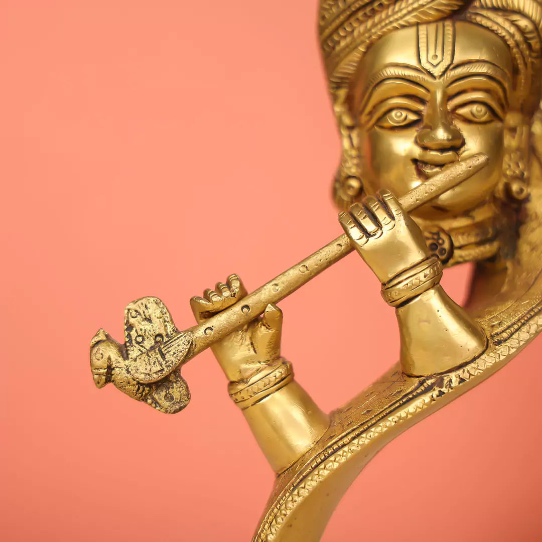 Lord Krishna brass Idol