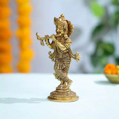 Lord Krishna Brass Figurine