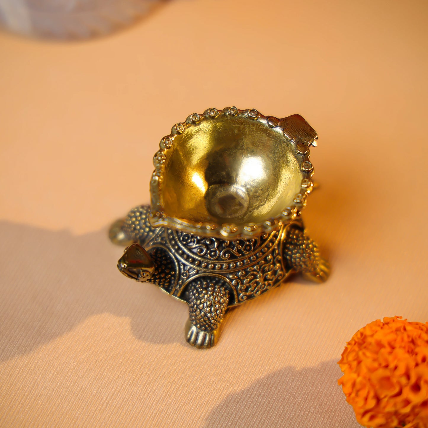 Brass Turtle Diya