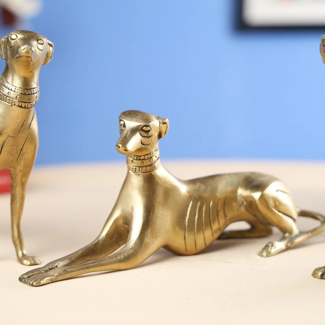 Brass Dog Family Setof